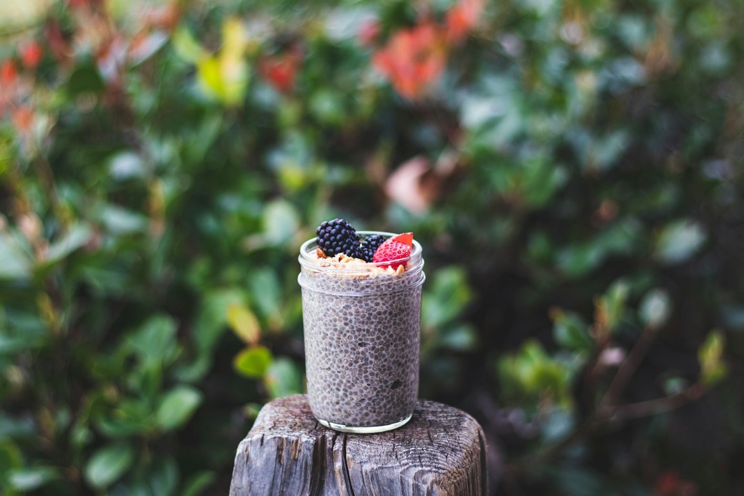 Fresh berries prepared for a chia seed breakfast