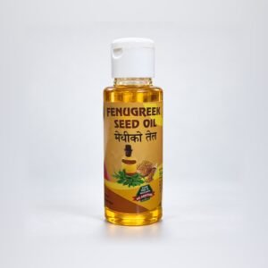 Sara Fenugreek Seed Oil in its authentic packaging with the original photographed label, on a neutral studio background.