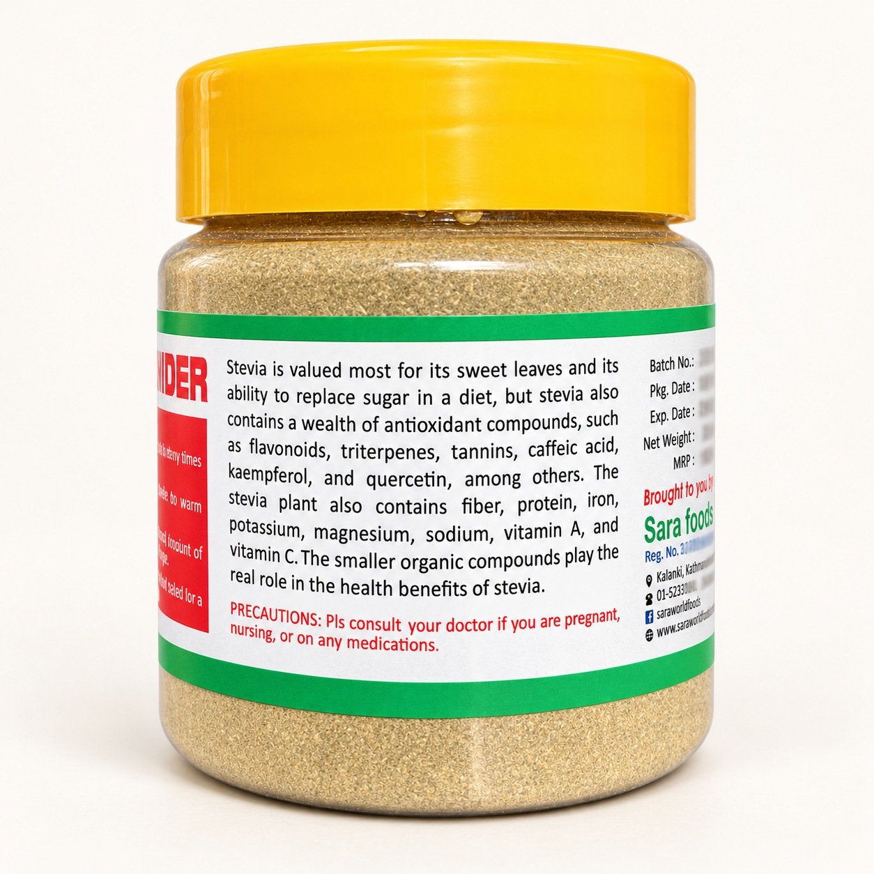 Stevia Powder – authentic packaging gallery view