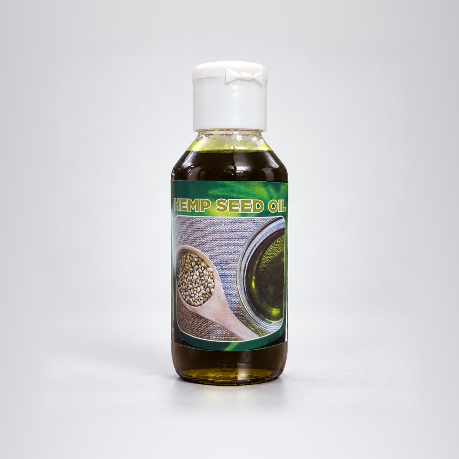 Sara Hemp Seed Oil in its authentic packaging with the original photographed label, on a neutral studio background.