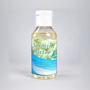Sara Jasmine Water in its original clear plastic bottle with white flip cap