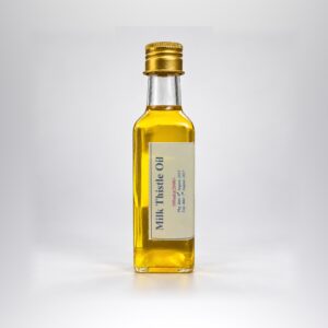 Sara Milk Thistle Oil in its authentic packaging with the original photographed label, on a neutral studio background.