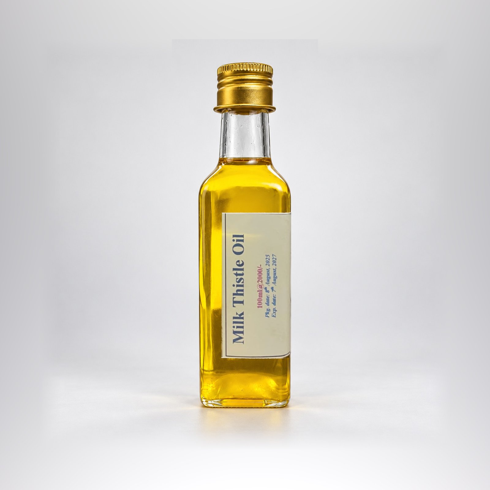 Sara Milk Thistle Oil in its authentic packaging with the original photographed label, on a neutral studio background.