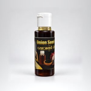 Sara Onion Seed Oil in its authentic packaging with the original photographed label, on a neutral studio background.