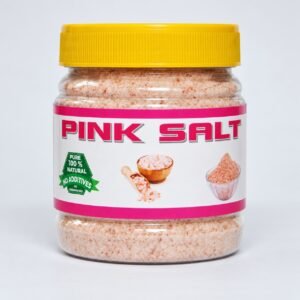 Authentic Pink Salt packaging on a neutral studio background