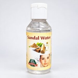 Authentic Sandal Water packaging on a neutral studio background
