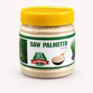 Authentic Saw Palmetto packaging on a neutral studio background