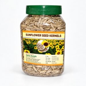 Authentic Sunflower Seed Kernels packaging on a neutral studio background
